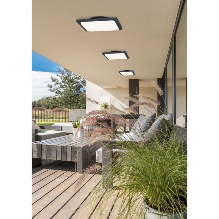 Anthracite outdoor light aluminium, Elonzo, 18W, 3000K LED, IP54