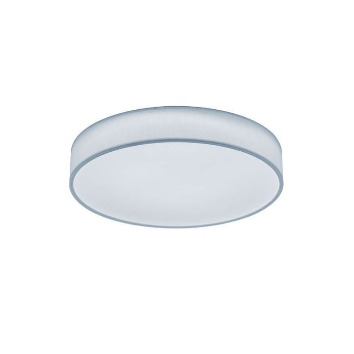 White flush ceiling light fabric, Winnie, 40W, warm to cold white adjustable LED, with remote control