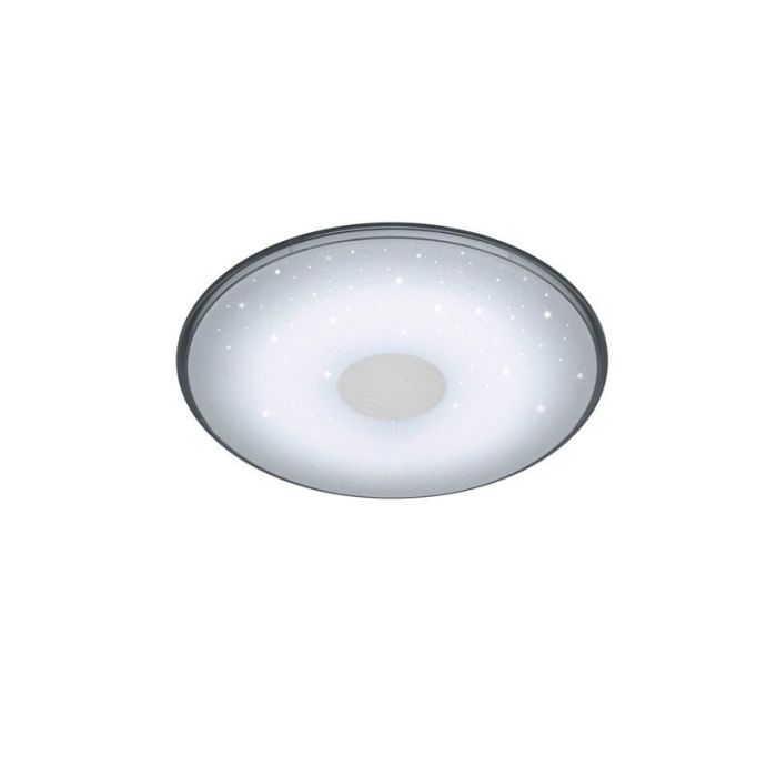 White flush ceiling light modern, Levain, 30W, warm to cold white adjustable LED, with remote control