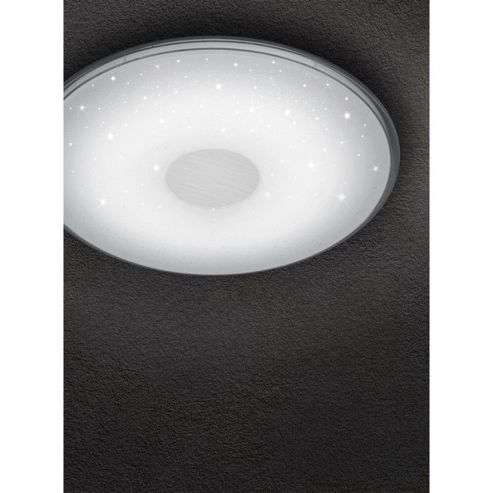 White flush ceiling light modern, Levain, 30W, warm to cold white adjustable LED, with remote control