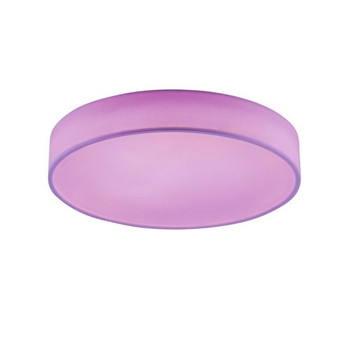 White flush ceiling light modern, Gording, 45W, RGBW LED, with remote control