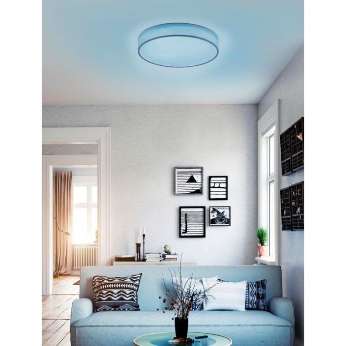 White flush ceiling light modern, Gording, 45W, RGBW LED, with remote control
