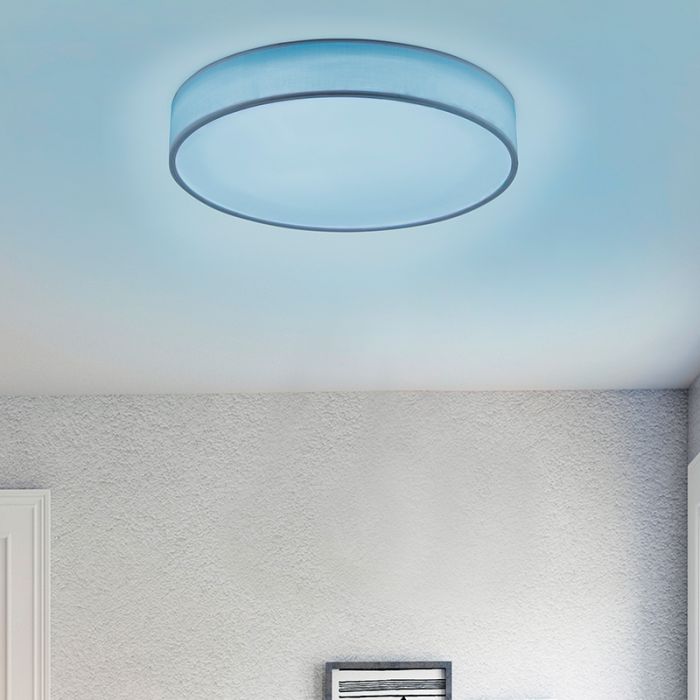 White flush ceiling light modern, Gording, 45W, RGBW LED, with remote control