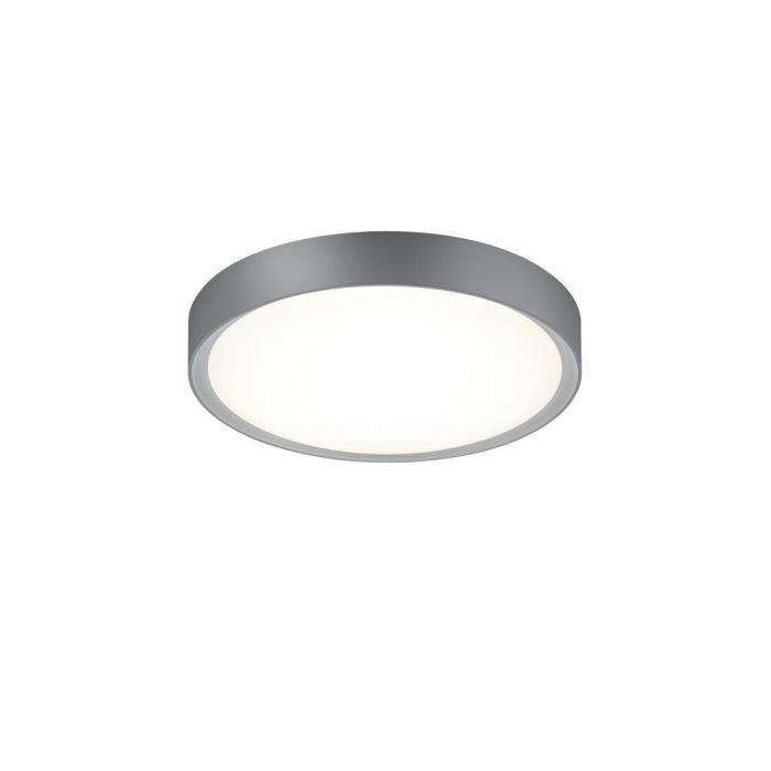 Silver bathroom ceiling light plastic, Evelina, 18W, 3000K LED, IP44