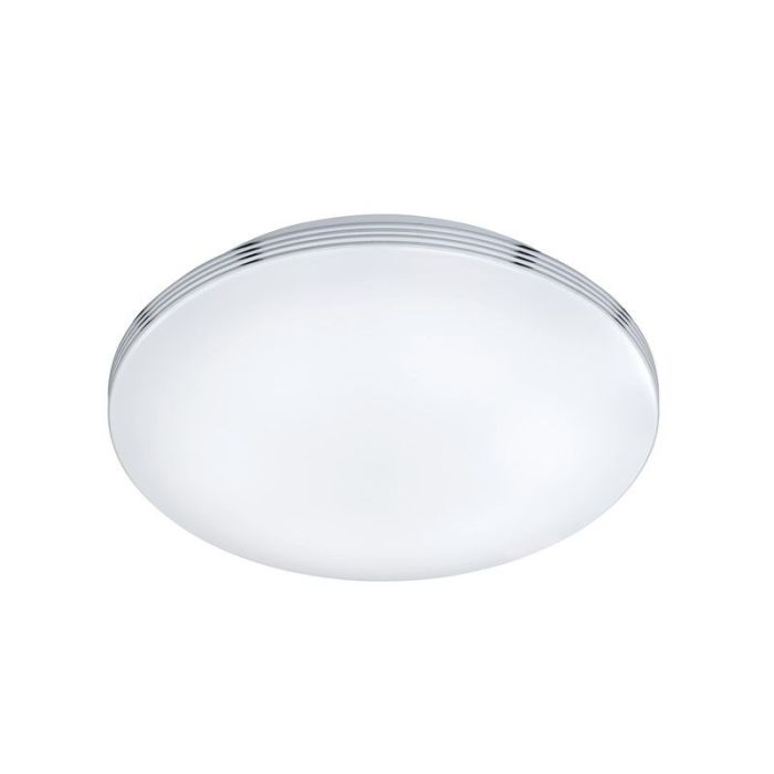 Chrome bathroom ceiling light plastic, Brunella, 18W, 3000K LED, IP44