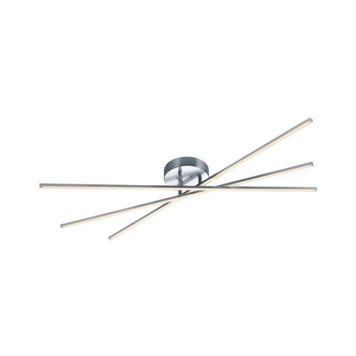 Nickel flush ceiling light design, Gottrup, 8,5W, 3000K LED
