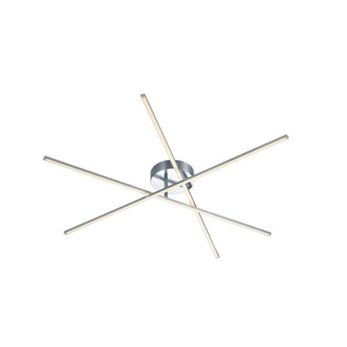 Nickel flush ceiling light design, Gottrup, 8,5W, 3000K LED