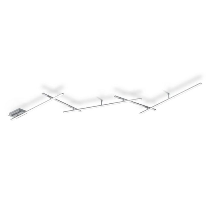 Nickel flush ceiling light design, Kandla, 6W, 3000K LED