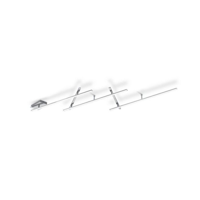 Nickel flush ceiling light design, Kandla, 6W, 3000K LED
