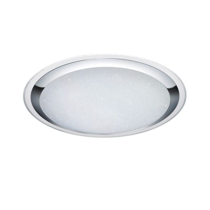 White flush ceiling light modern, Romain, 95W, warm to cold white adjustable LED, with remote control
