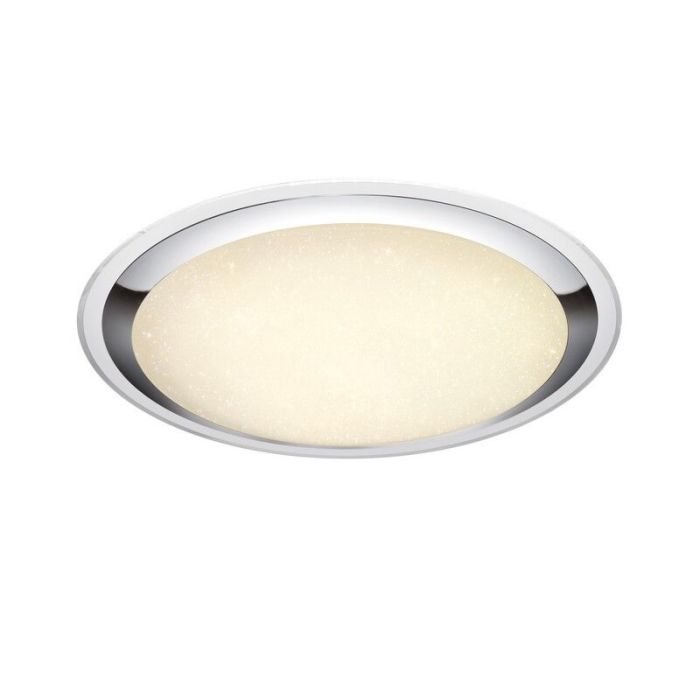 White flush ceiling light modern, Romain, 95W, warm to cold white adjustable LED, with remote control
