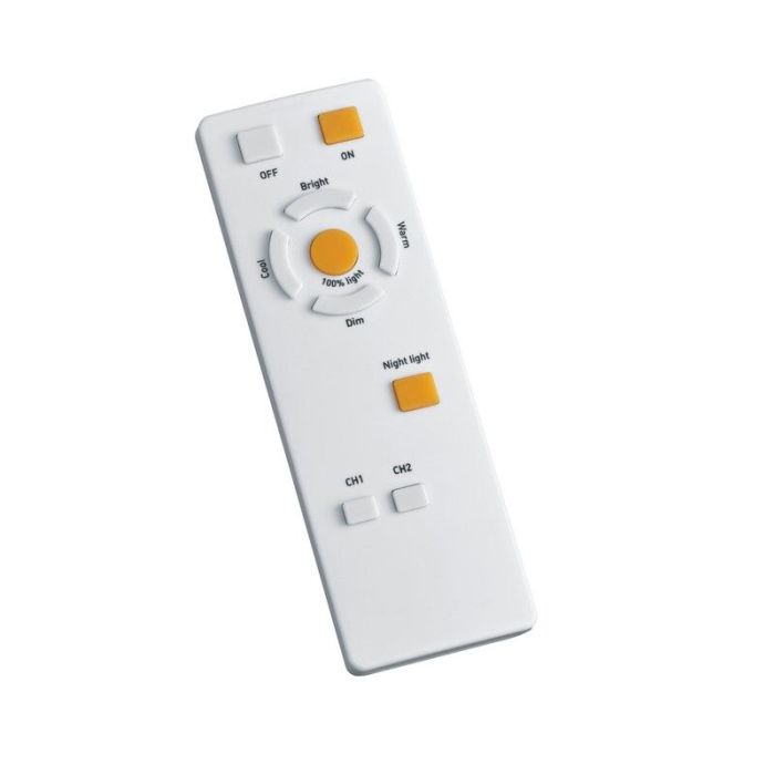 White flush ceiling light modern, Romain, 95W, warm to cold white adjustable LED, with remote control