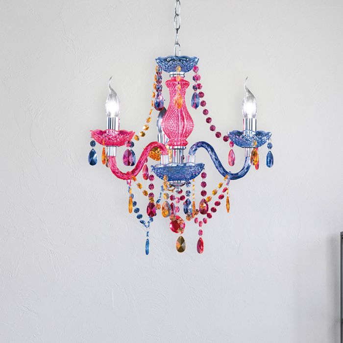 Multicoloured chandelier classic, Pedra