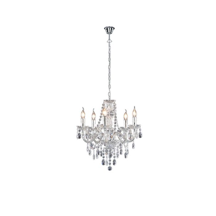 Chrome chandelier classic, Pedra