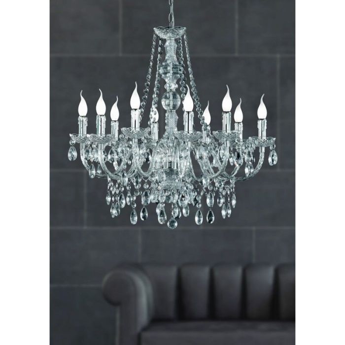 Transparent chandelier classic, Pedra