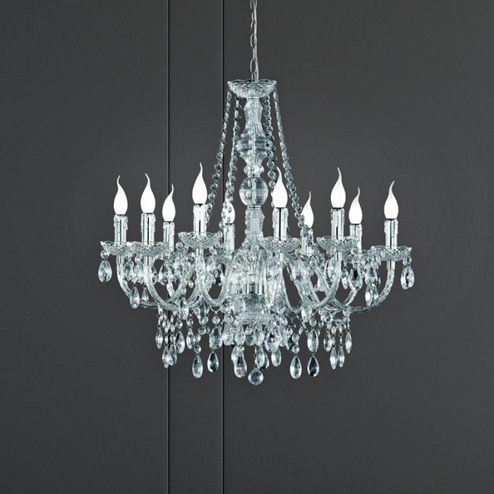 Transparent chandelier classic, Pedra
