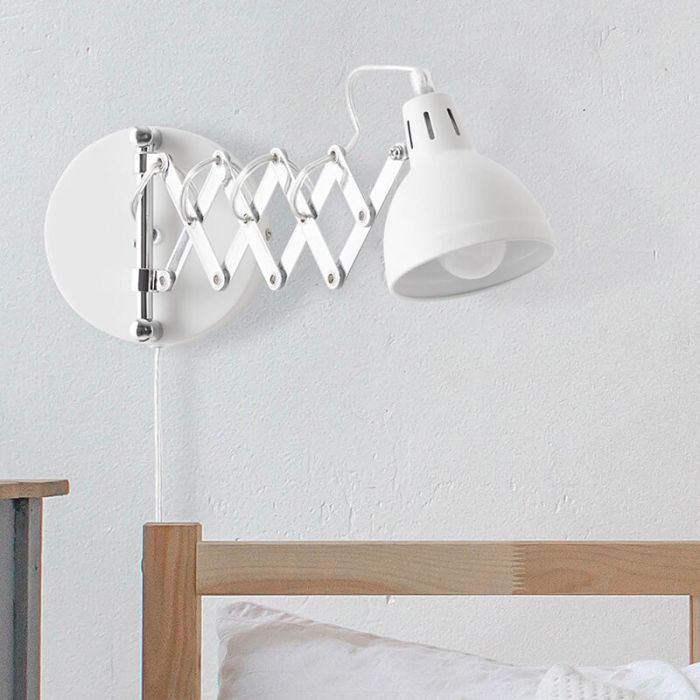 Chrome wall light industrial, Yemaya, with switch