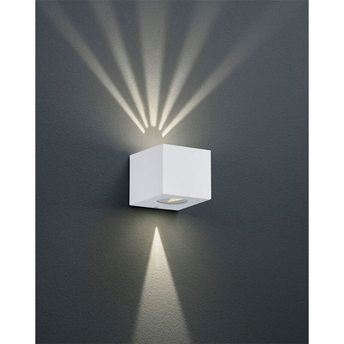 White outdoor light design, Sandby, 2W, 3000K LED, IP44