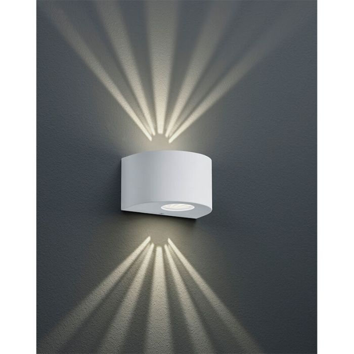White outdoor light design, Sandkas, 2W, 3000K LED, IP44