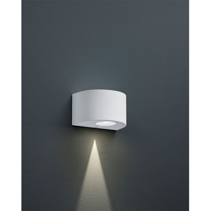 White outdoor light design, Sandkas, 2W, 3000K LED, IP44