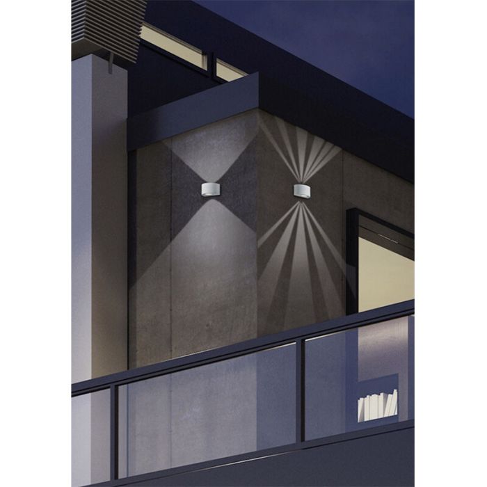 White outdoor light design, Sandkas, 2W, 3000K LED, IP44