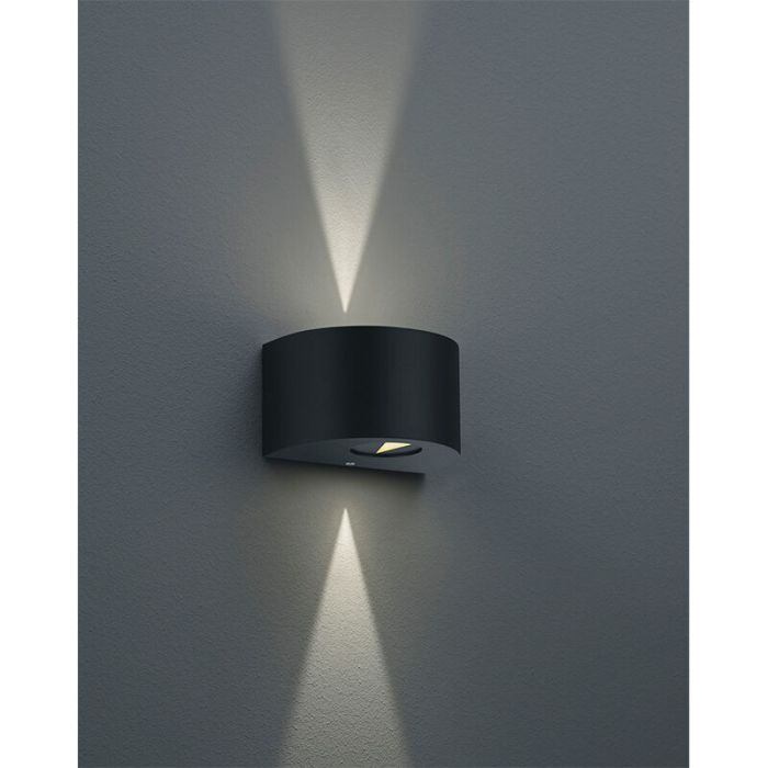 Black outdoor light design, Sandkas, 2W, 3000K LED, IP44