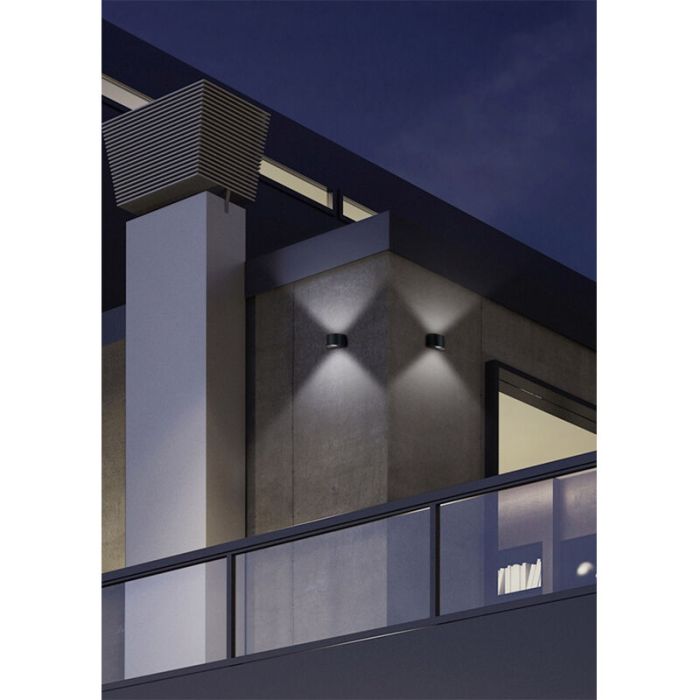 Black outdoor light design, Sandkas, 2W, 3000K LED, IP44