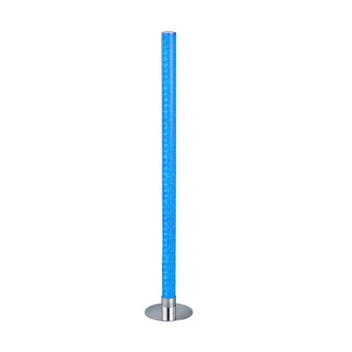 Chrome floor lamp modern, Vacio, 10W, 3000K LED, with remote control