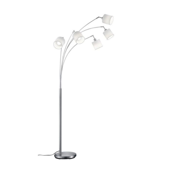 Nickel floor lamp modern, Koge, with switch