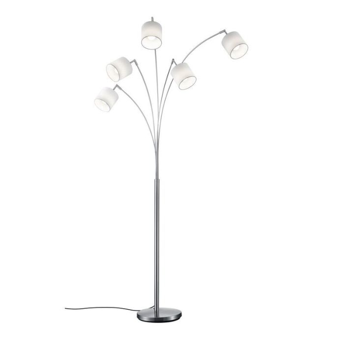 Nickel floor lamp modern, Koge, with switch