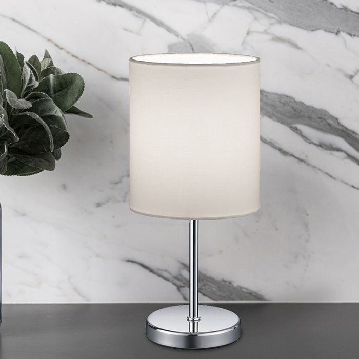Chrome table lamp modern, Zoe, with switch