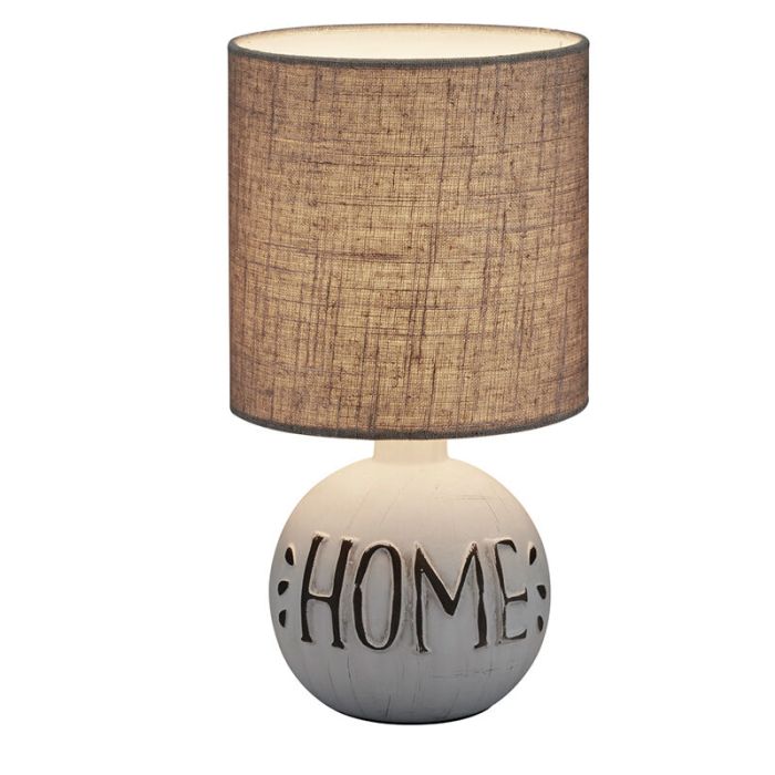 Ceramic table lamp white, Mosh, with switch