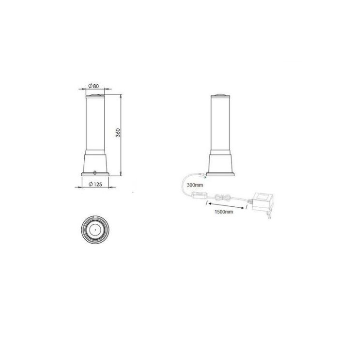 Silver kid's table lamp design, Berke, 6W, 3000K LED, with switch
