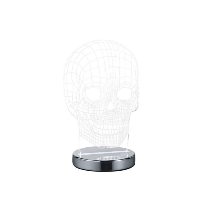 Chrome table lamp design, Berjan, 7W, warm to cold white adjustable LED, with switch