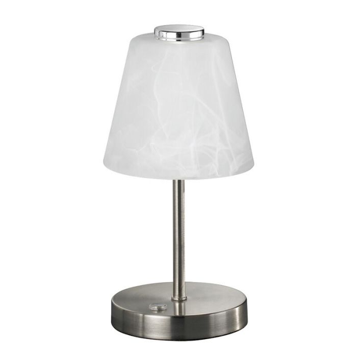 Nickel table lamp modern, Nakskov, 2,5W, 3000K LED, with switch