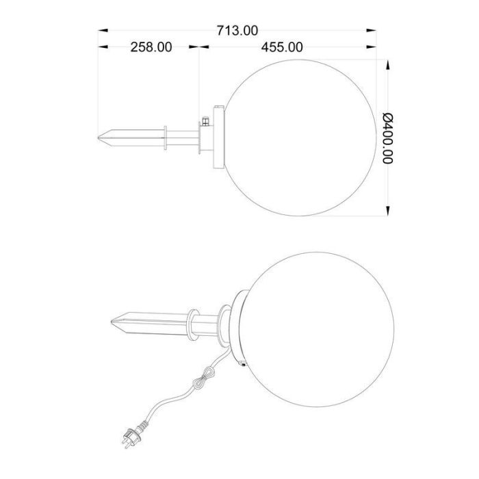 White garden spike light plastic, Ytske, IP44