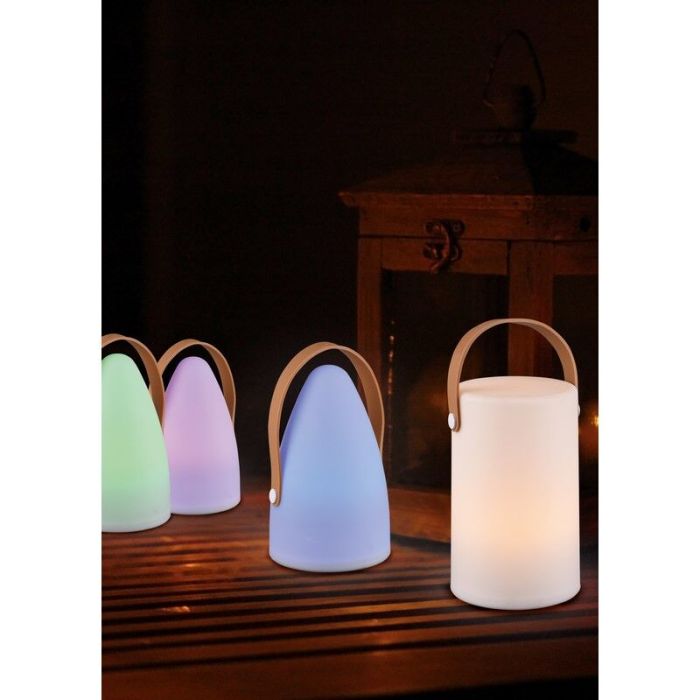 White outdoor table lamp modern, Marso, 1W, 3000K LED, IP44, with switch