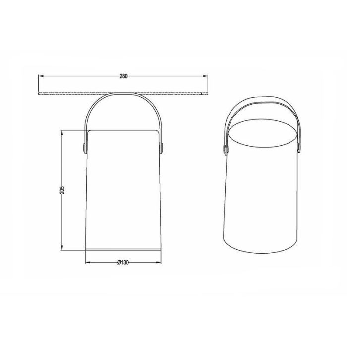 White outdoor table lamp modern, Marso, 1W, 3000K LED, IP44, with switch