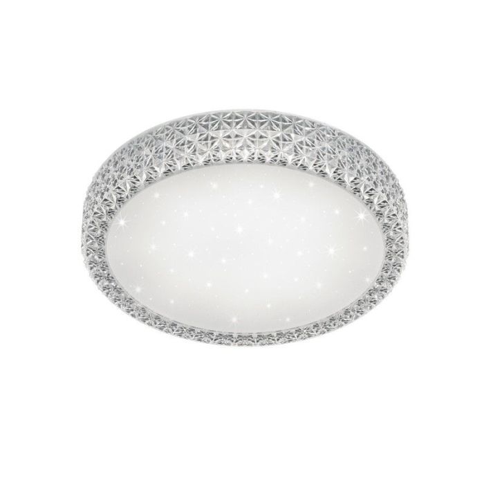 White flush ceiling light classic, Valentina, 27W, warm to cold white adjustable LED, with remote control