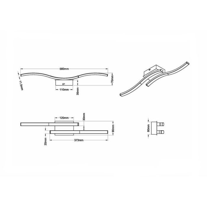 Nickel flush ceiling light design, Go, 5W, 3000K LED