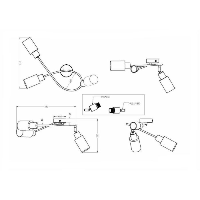 Nickel ceiling spotlight glass, Fochville