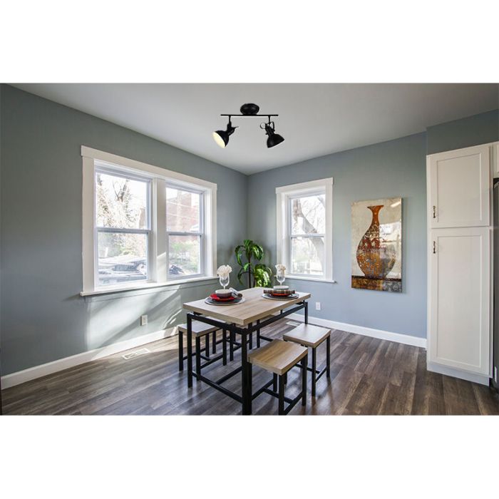 Black ceiling spotlight industrial, Kibek