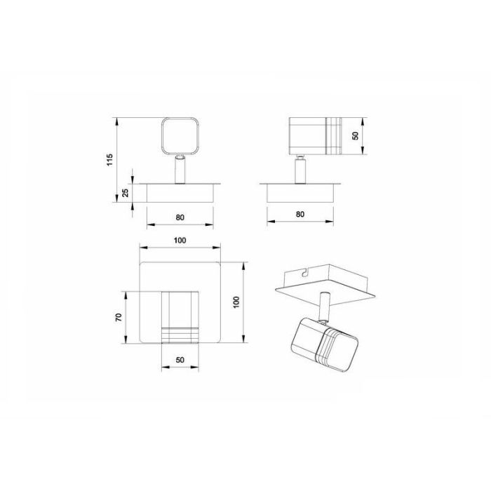 White wall spotlight modern, Kolind, 4W, 3000K LED