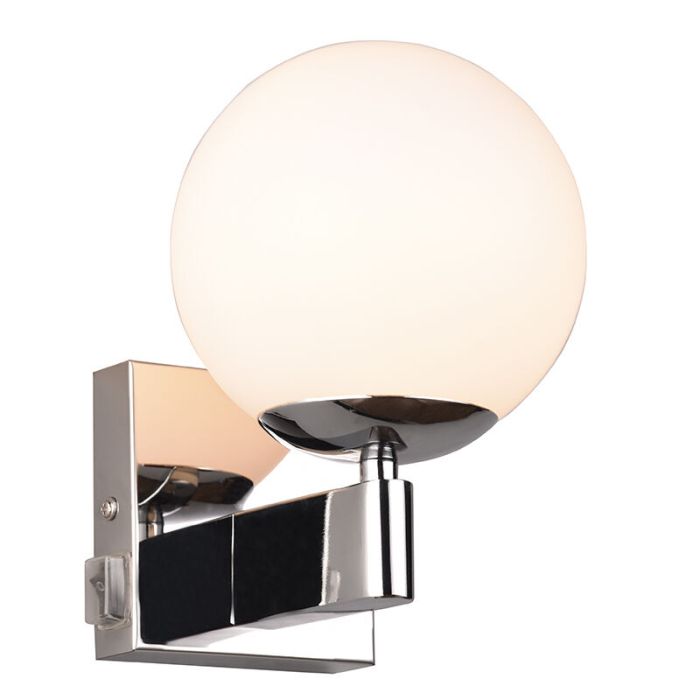 Chrome bathroom wall light modern, Eray, IP44