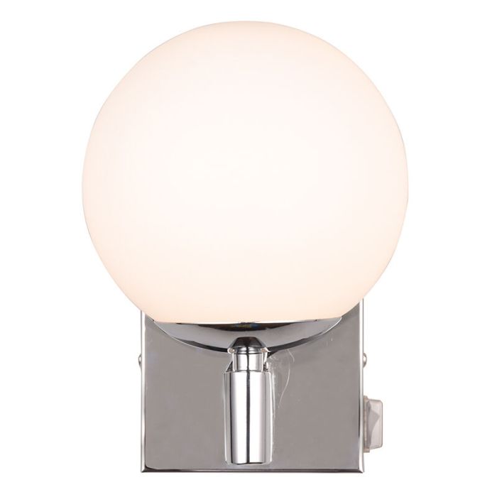 Chrome bathroom wall light modern, Eray, IP44