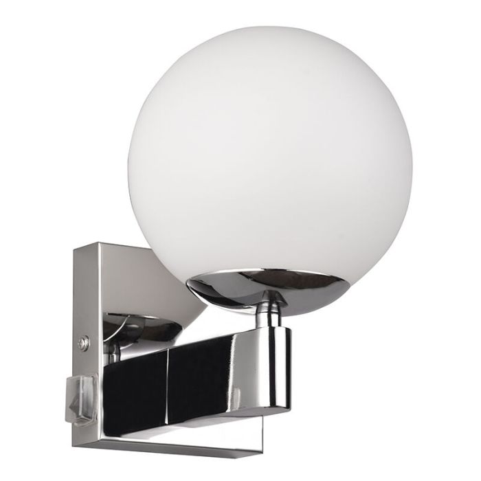 Chrome bathroom wall light modern, Eray, IP44