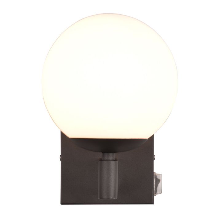 Black bathroom wall light modern, Eray, IP44