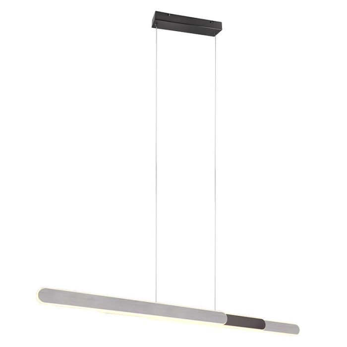 Silver pendant light design, Dwayn, 48W, warm to cold white adjustable LED, with touch dimmer
