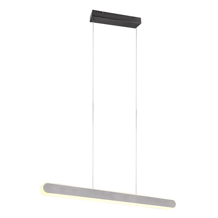 Silver pendant light design, Dwayn, 48W, warm to cold white adjustable LED, with touch dimmer