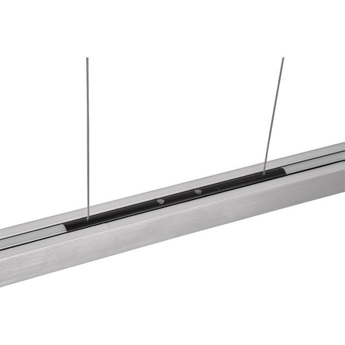 Silver pendant light design, Dwayn, 48W, warm to cold white adjustable LED, with touch dimmer